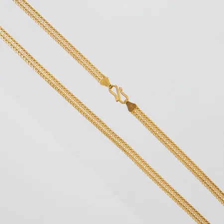 Collier, längd: 51,4cm, bredd: 4,3mm, skev länk, 22K Vikt: 13,7 g