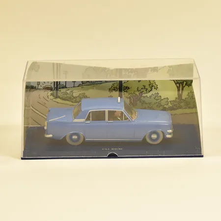 Modellbil/samlarbil, Tintin, Líle Noire/Den svarta ön, originalask, slitage på ask.