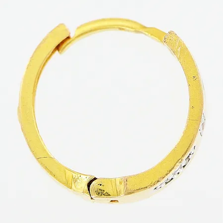 Enstaka örhänge, vita stenar, 15mm, 18K Vikt: 1,7 g