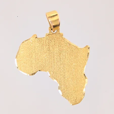 Hänge Afrika, 30x24mm ink ögla, 21K.  Vikt: 2,9 g