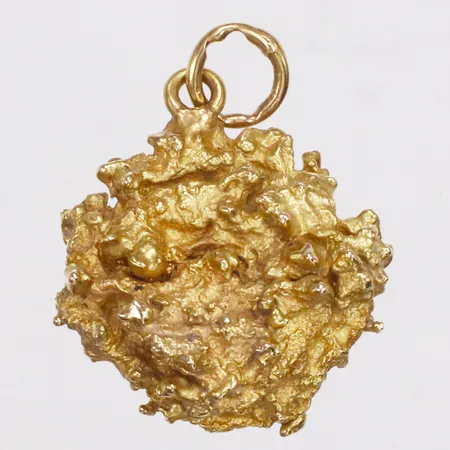 Hänge, guldklimp, längd 20mm inkl ögla, bredd 18mm, 18K Vikt: 8,5 g