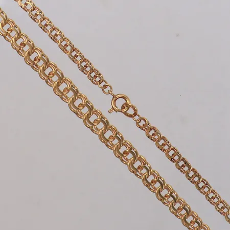 Collier doserad Bismarck, längd 44,5cm, bredd 4-6,2mm, 18K Vikt: 14,8 g