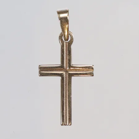 Hänge Kors, mönstrat 14x28mm inkluisve hängöglan, 8K Vikt: 0,7 g