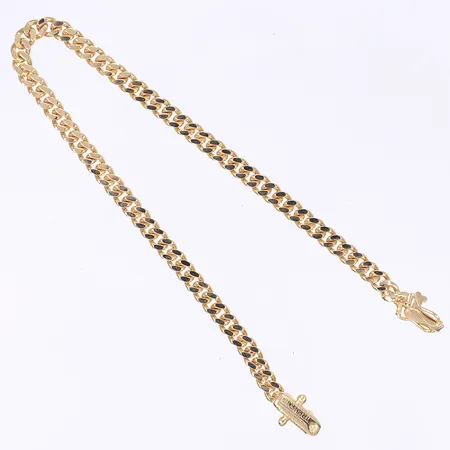 Armband pansar, 18,5cm, bredd 4mm, svenska stämplar, 18K Vikt: 10,8 g