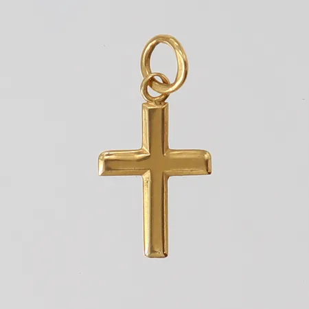 Hänge Kors, 18x9,5mm ink ögla, 18K.  Vikt: 0,5 g