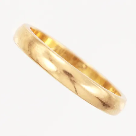 Ring slät, stl 19¼, bredd: 3mm, gravyr, 18K Vikt: 4,8 g