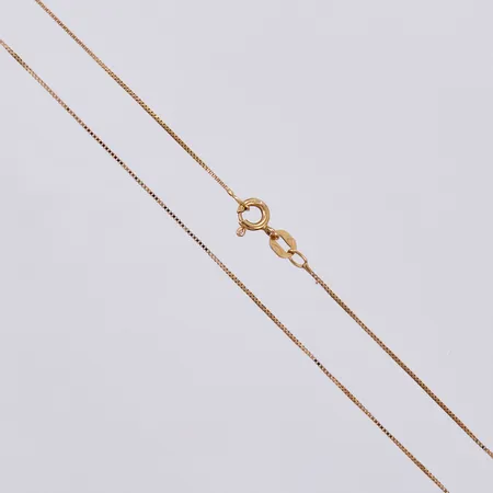 Kedja Venezia, längd: ca 43cm, bredd: ca 0,5mm, 18K  Vikt: 1,4 g