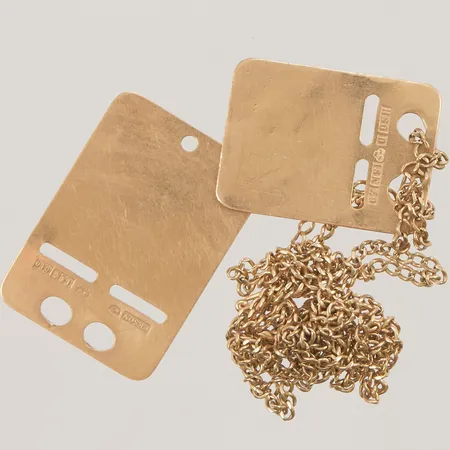 Diverse guld, defekter/gravyrer, 18K, 8,5g.