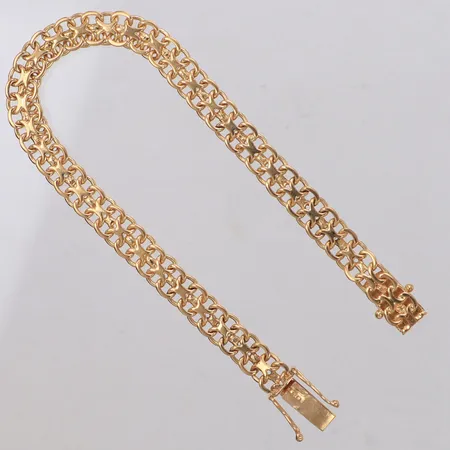 Armband X-länk, längd 17,5cm, bredd 6,4mm, 18K  Vikt: 10,4 g