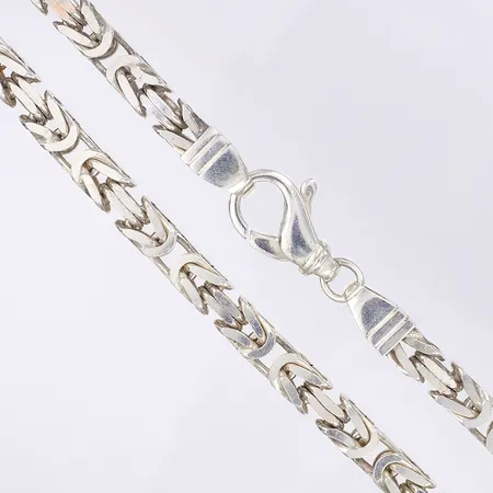 Halskedja kejsarlänk, 64cm, bredd 7mm, silver 925/1000 Vikt: 153,9 g