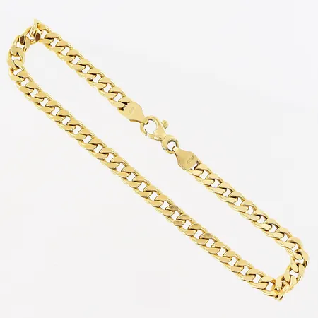 Armband Pansar, ihålig länk, 21cm, bredd 5mm, 18K Vikt: 8,1 g