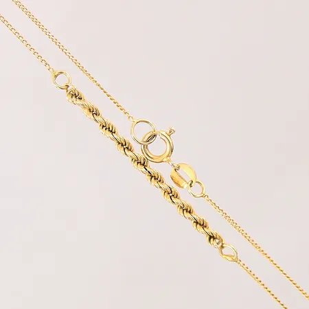 Kedja Pansar med integrerad del i Cordell, längd 43,5cm, bredd 0,9-2,5mm, 14K  Vikt: 2,8 g