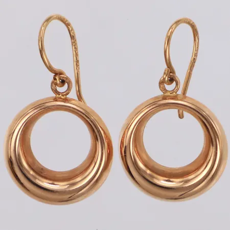 Ett par örhängen, längd 27,8mm, bredd 16mm, 18K Vikt: 3 g