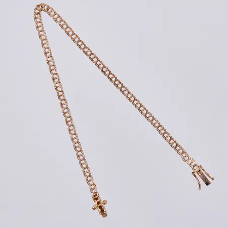 Armband Bismarck, N S E Guldvaru Aktiebolag 1999, längd ca 18,3cm, bredd ca 3mm, 18K Vikt: 3,1 g