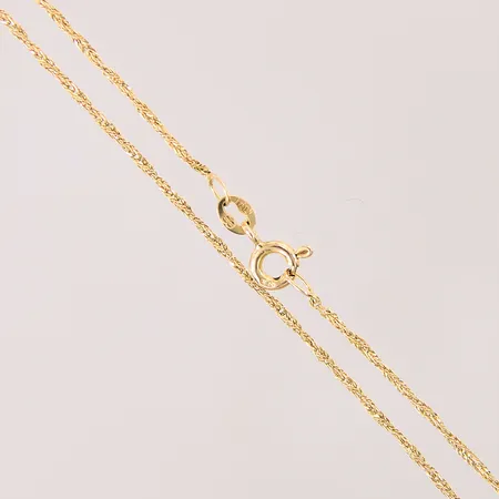 Kedja, längd: 42cm, bredd: 1mm, 18K  Vikt: 1,6 g