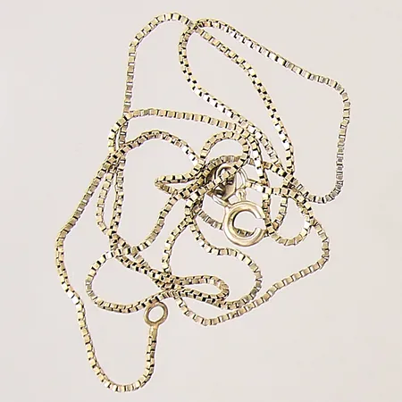 Kedja Venezia, längd 50cm, bredd 1mm, defekt lås, förgyllt silver 925/1000 Vikt: 2,2 g