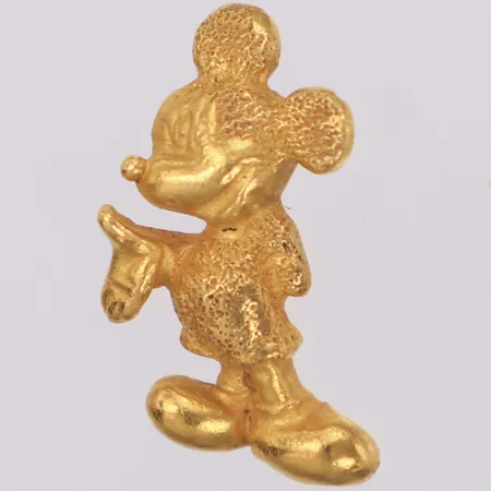 Hänge Musse Pigg, längd 20,5mm, bredd 11,4mm, 21K Vikt: 2,8 g