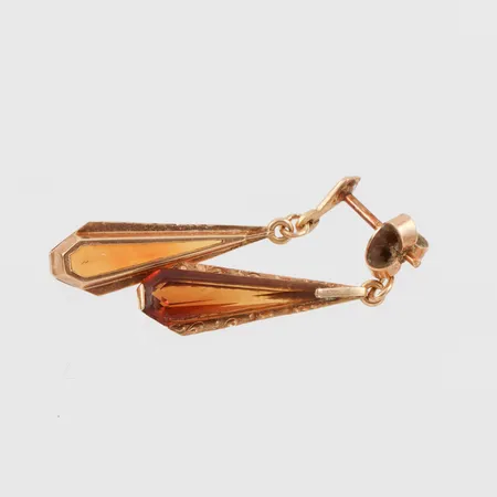 Trasigt guld med stenar, 18k. Vikt: 1,9 g