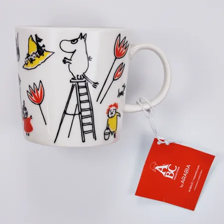 Muminmugg Mumintrollet, ABC collection, Arabia, Finland, höjd 8 cm, porslin