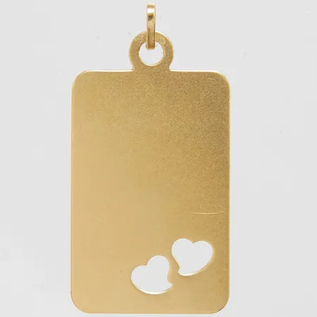 Hänge, bricka, utstansat motiv, 28x14mm, ograverad, 18K Vikt: 1,1 g