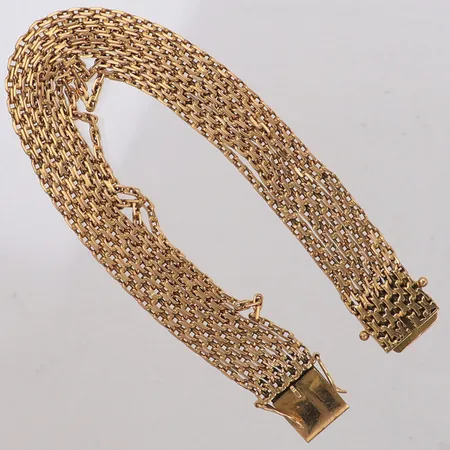 Armband Ankar flerradig, längd 18,5cm, bredd ca 12,5mm, 18K Vikt: 27,5 g