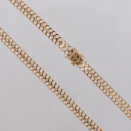 Collier Fiskbenslänk, längd 40,5cm, bredd 6,5mm, 18K  Vikt: 18,4 g