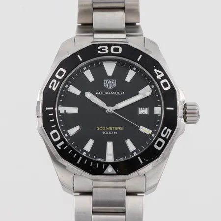 Herrur Tag Heuer Aquaracer, diameter ca 45 mm, WAY 101A, WPM 3804, repor/bruksslitage,box. Vikt: 0 g
