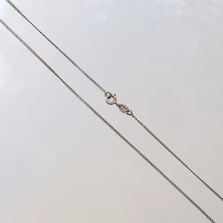 Kedja Pansar, ca 38,5cm, bredd 1mm. 925/1000 silver Vikt: 1,5 g