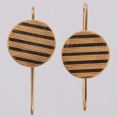 Ett par skjortknappar med mönster, Ø8,7mm, 18K Vikt: 2,2 g