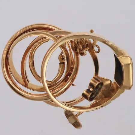 Diverse guld, stenar, defekt, 18K  Vikt: 18,9 g