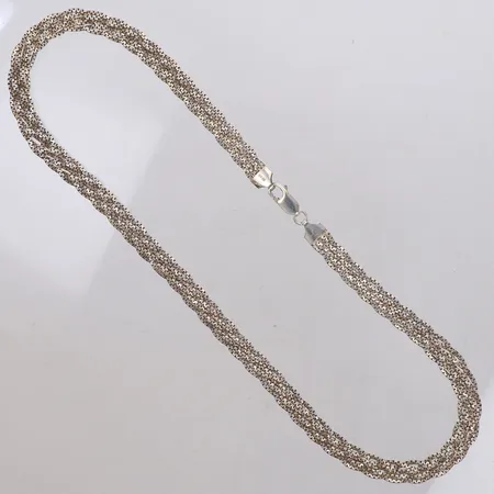 Collier, längd 44,5cm, bredd 7,3mm, silver 925/1000 Vikt: 18 g