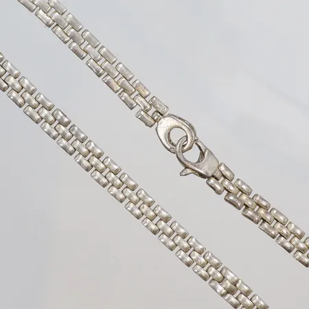 Halskedja, längd 42cm, bredd 5mm, silver, 925/1000 Vikt: 26,4 g