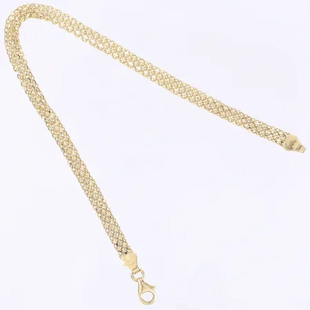 Armband, längd 19cm, bredd 5mm, GHA, bruksslitage, 18K Vikt: 4 g