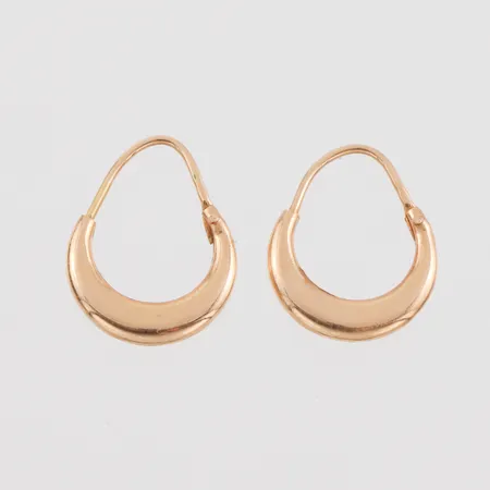 Örhängen paret, diameter 15 mm, 18k. Vikt: 2,1 g
