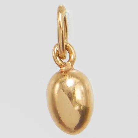 Hänge/berlock, ägg, 12x4,3mm, svenska stämplar, 18K Vikt: 1 g