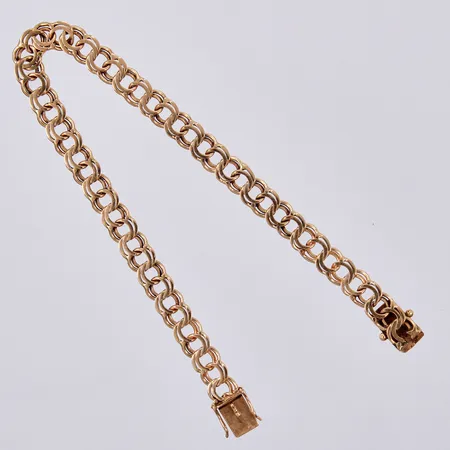 Armband Bismarck, Fors Haldor Vidar 1954, längd ca 20cm, bredd ca7mm, 18K Vikt: 11,9 g