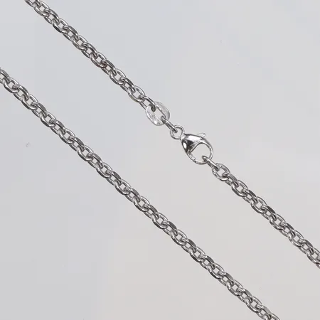 Halskedja Ankar, längd ca 45cm, bredd 2mm, J&A, Jo-Ans Guld AB (1971), vitguld, 18K Vikt: 11,6 g