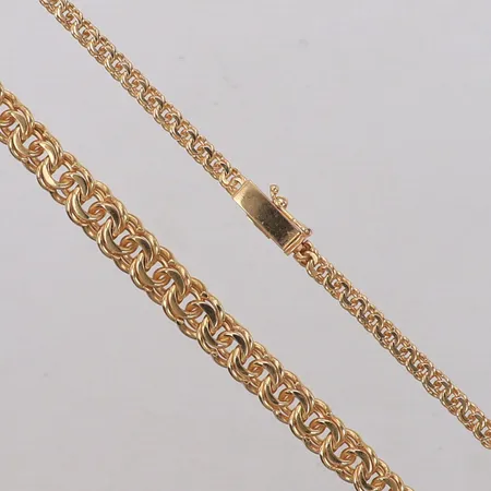 Collier doserad Bismarck, längd 46,5cm, bredd 3,4-7,1mm, 18K  Vikt: 32,3 g