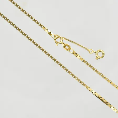 Kedja Venezia, längd 44 cm, bredd 2 mm, säkerhetskedja, 18K. Vikt: 10,1 g