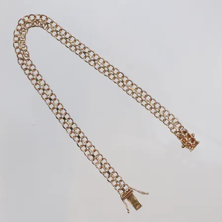 Armband X-länk 19cm bredd 5mm 18K Vikt: 6,2 g