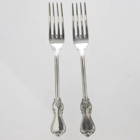 2 Smörgåsgafflar, modell: Olga, längd: 149mm, GAB, Eskilstuna, 2000, silver, 830/1000 Vikt: 44 g