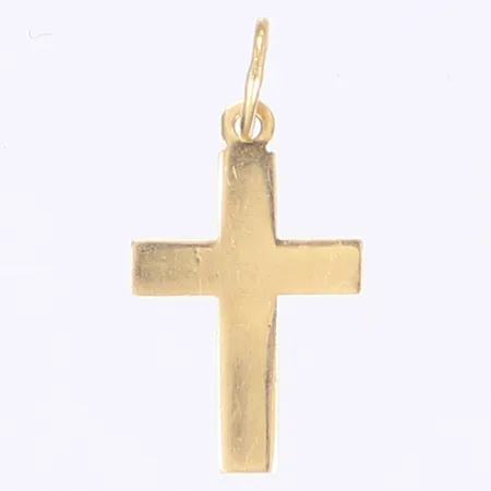 Hänge kors, längd inklusive ögla 19mm, bredd 10mm, 18K Vikt: 0,2 g