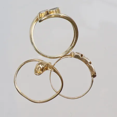 Ringar, skeva/slitet, 14K   Vikt: 6,6 g