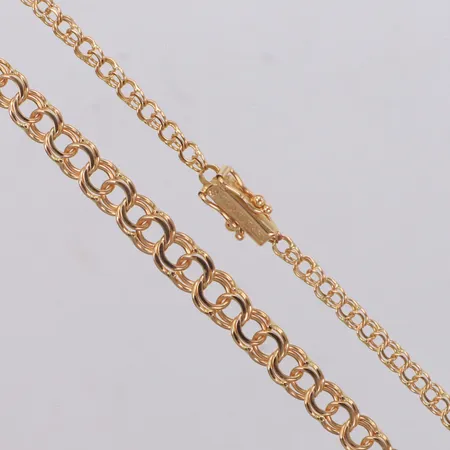 Collier doserad Bismarck, längd 43,5cm, bredd 3-5,9mm, 18K  Vikt: 10 g
