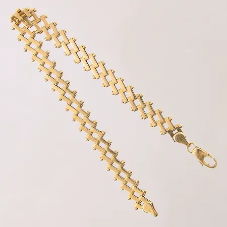 Armband, längd: 19cm, bredd: 7,5mm, 18K  Vikt: 10,6 g