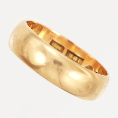 Ring slät, stl 17, bredd: 5mm, gravyr, 18K Vikt: 4,7 g