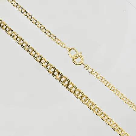 Collier Bismarck, doserad, längd 44½ cm, bredd 2-4 mm, 18K. Vikt: 6 g