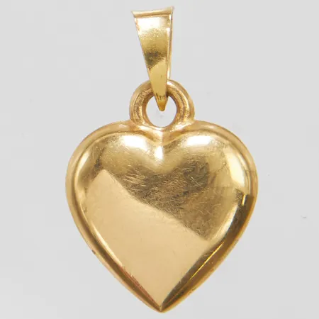 Hänge, hjärta, 19,6x12,3mm, ihålig, svenska stämplar, 18K Vikt: 1,2 g
