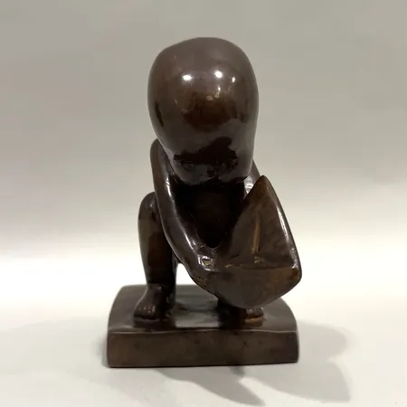 Figurin, Storseglaren, Lisa Larson, numrerad: 178, höjd ca 11,5cm, brons, signerad, mindre skav på huvudet