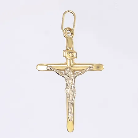 Hänge kors, längd inkl ögla 37mm, bredd20mm, 18K Vikt: 0,9 g